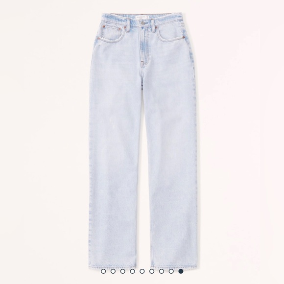 Light Blue Abercrombie High Rise Loose Jean - Picture 7 of 12